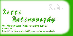 kitti malinovszky business card